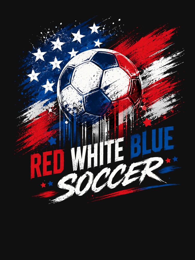 Red White Blue USA Soccer Fan Pride Gift by CleanDecor