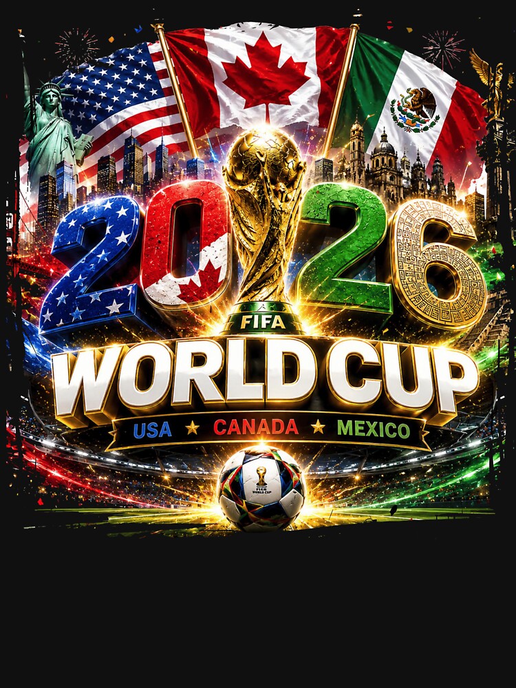 World 2026 Cup USA Canada Mexico Soccer Fan by phoebelevine