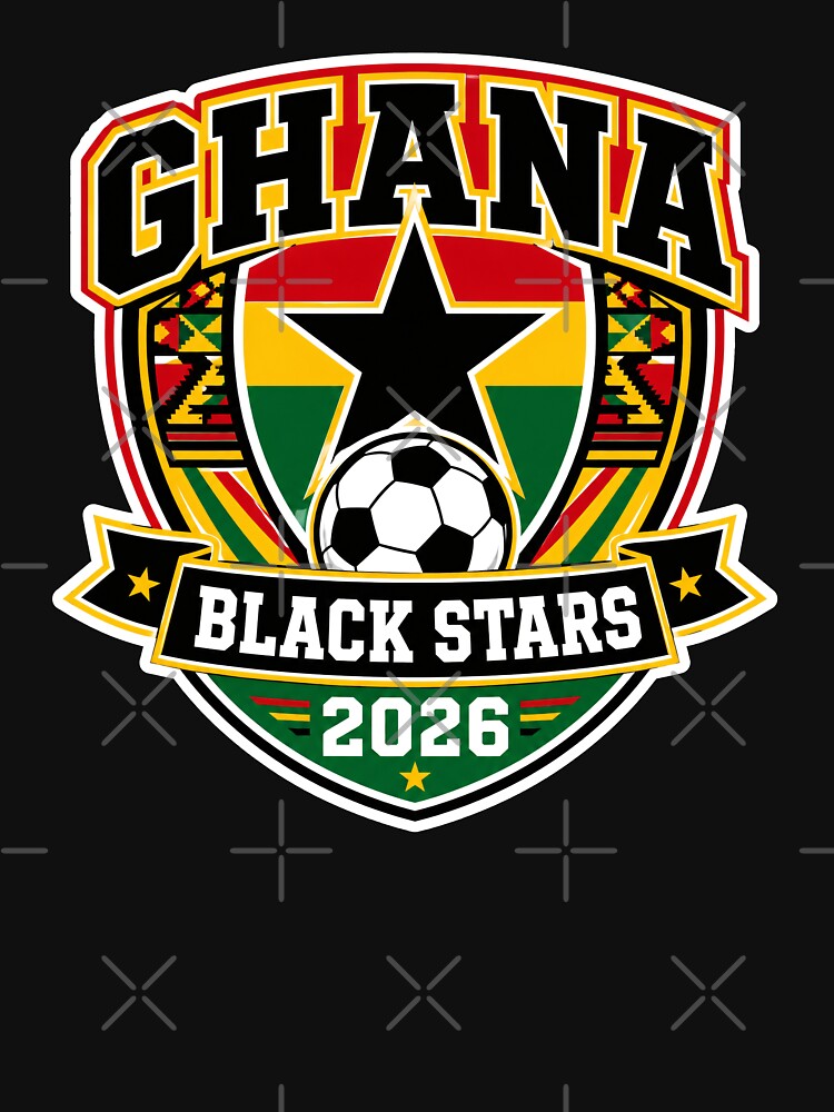 Ghana 2026 Black Stars Football Crest by RedCircleArt