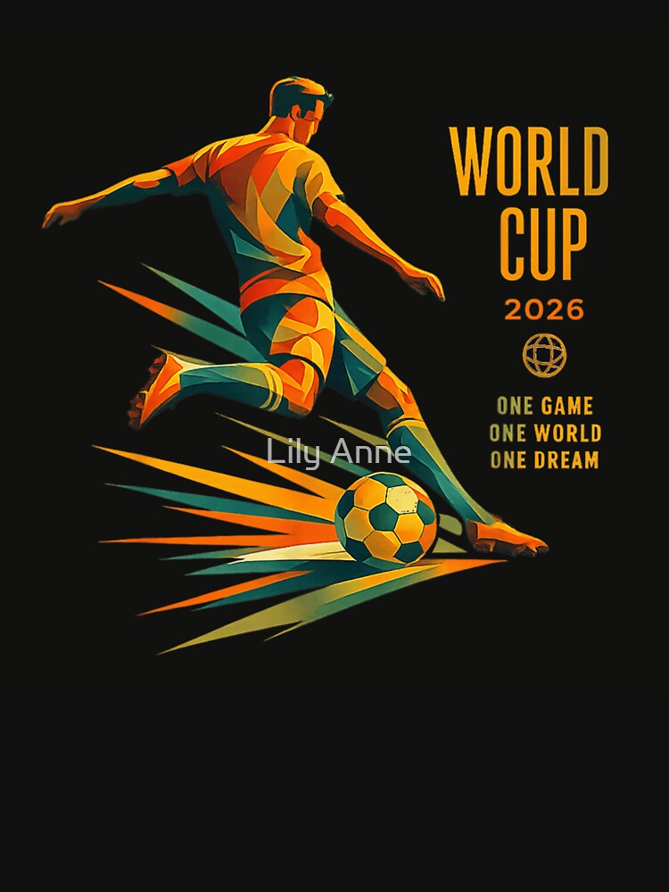 World Cup 2026 Soccer Player Dynamic Abstract Geometric Football Graphic by StanaLuis