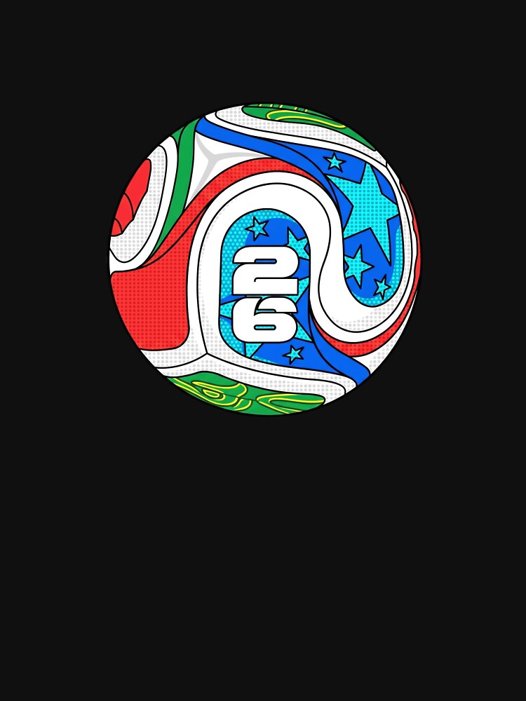 Pop Art Comic Graphic Twenty Six Retro Star Soccer Ball Emblem by Terry Bain