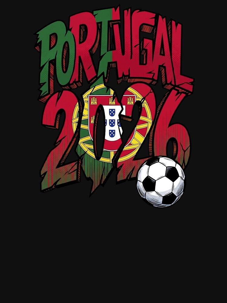 Portugal 2026 Distressed Soccer Fan National Flag Shield by Vermanartist