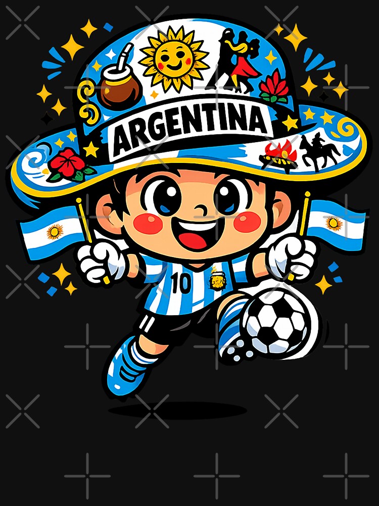 Argentina Soccer 2026 Football Mascot | Argentine fan art | Argentina flag by Youngkev-arts