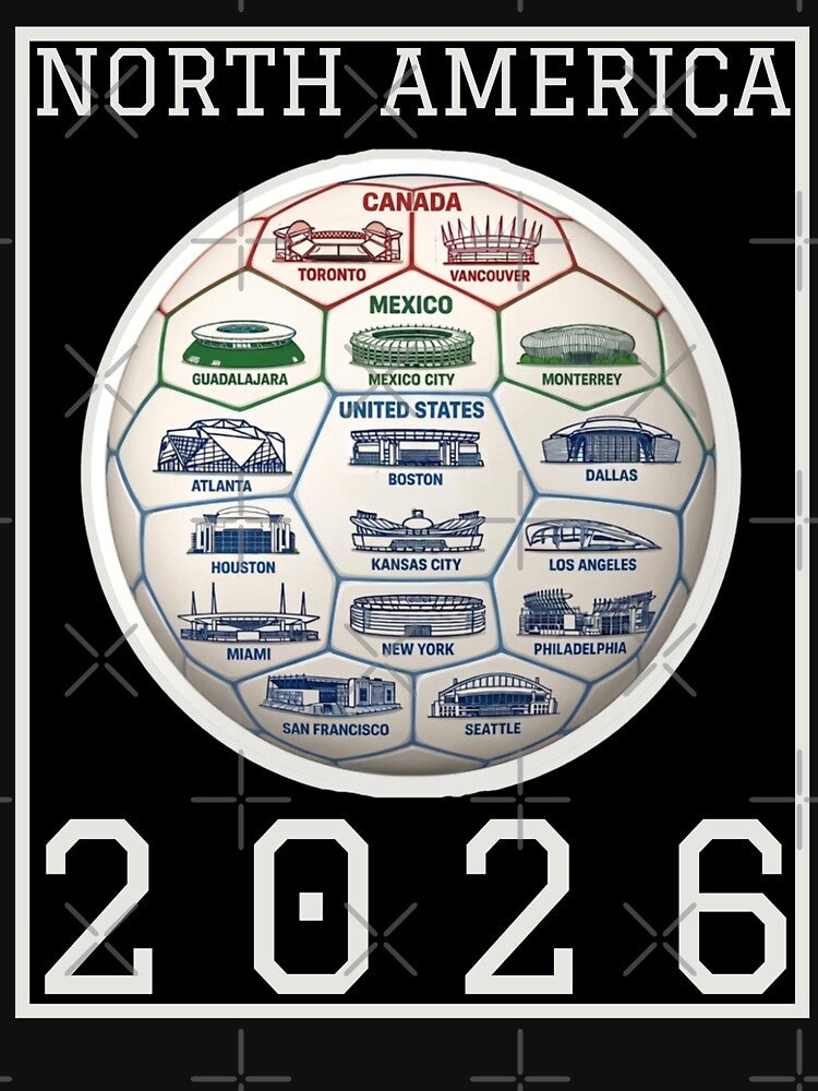 North America 2026 Soccer/Football Stadiums and Host Cities by SHELOPS