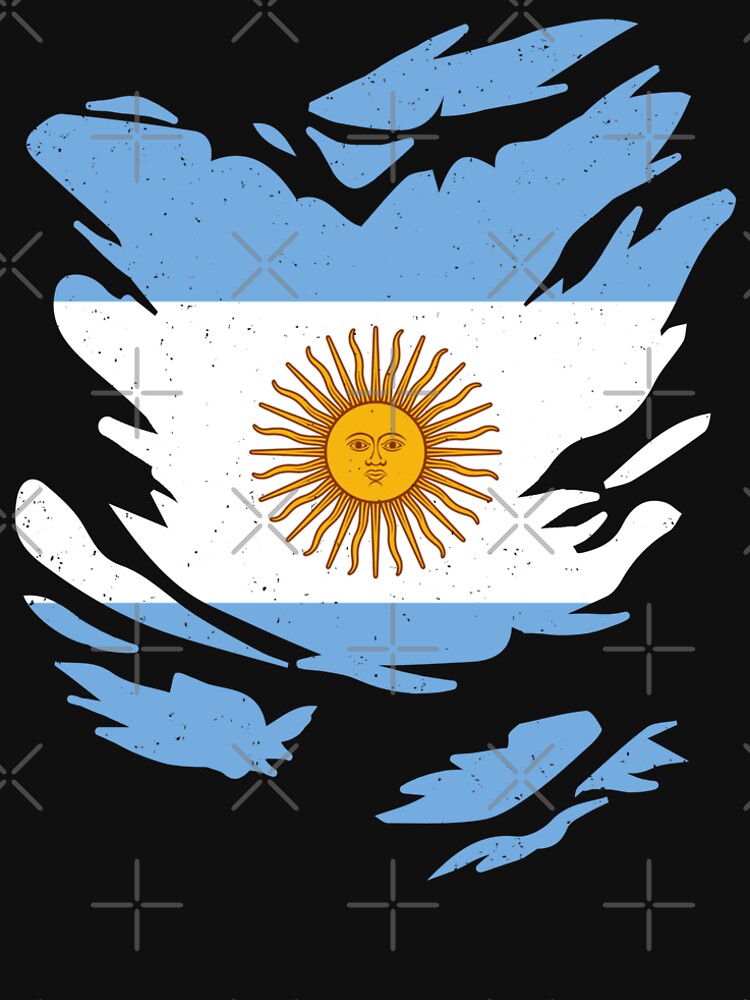 RIPPED SHIRT FLAG INSIDE - ARGENTINA - Fans and Teams for Men and Women T-shirt by wallsandpatts