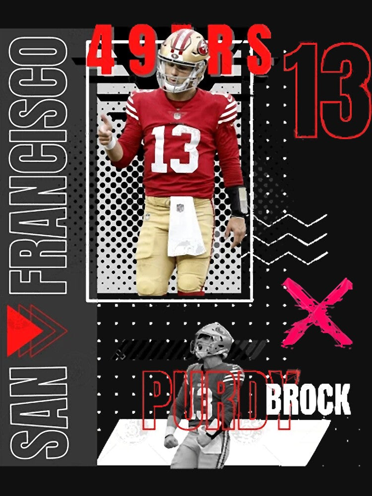 brock purdy football paper poster by ShopArtMcfarla