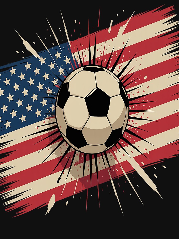 Patriotic Soccer 4th of July Men USA American Flag Boys by repconomArt