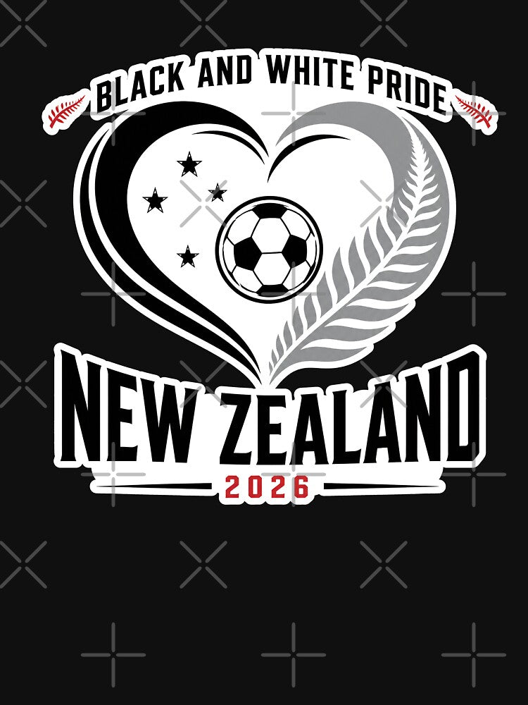 New Zealand 2026 Football Heart by RedCircleArt