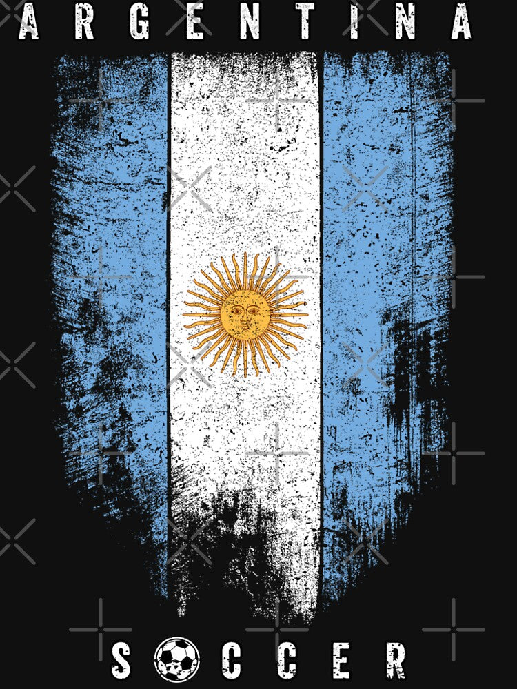 SOCCER TEAMS VERTICAL FLAG - ARGENTINA - Fans and Teams for Men and Women T-shirt by wallsandpatts