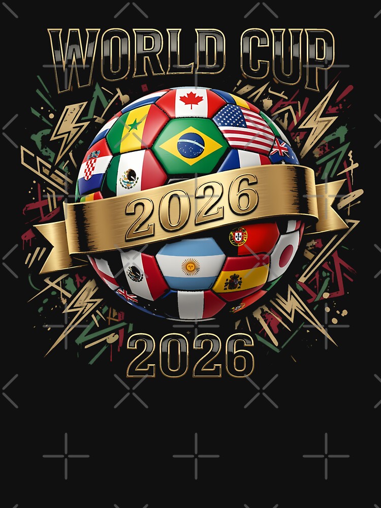 2026 World Cup Soccer Ball Flags - Global Football Championship Celebration Classic T-Shirt by ‘Nothing Scares Me’ Store