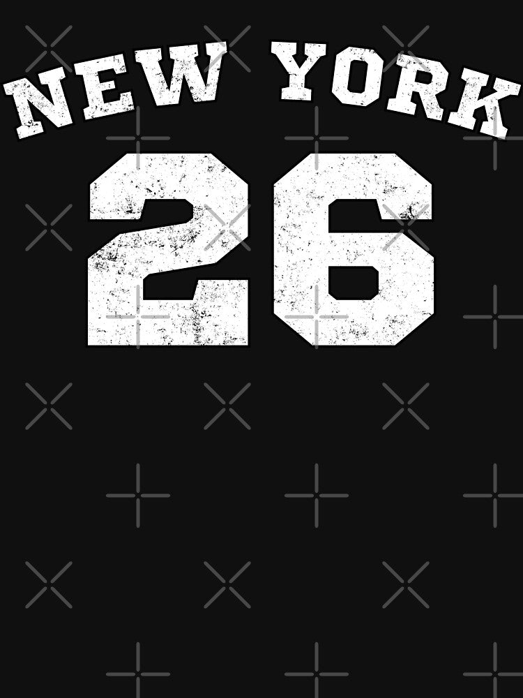 New York 2026 Vintage Distressed Soccer Football Design by BluecidDesign