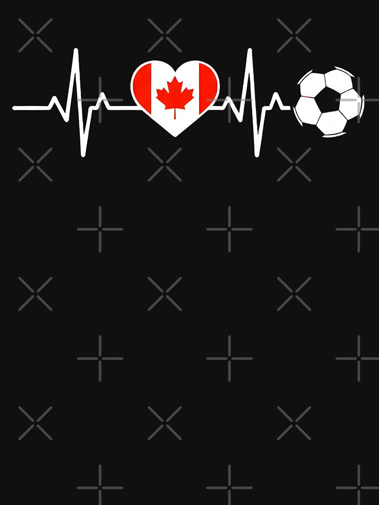Canada Soccer Heartbeat | Maple Leaf Football Fan by dudelinart