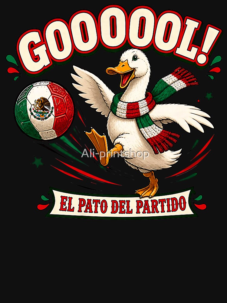 Merlin the Duck Mexico Soccer El Pato del Partido by Ali-printshop