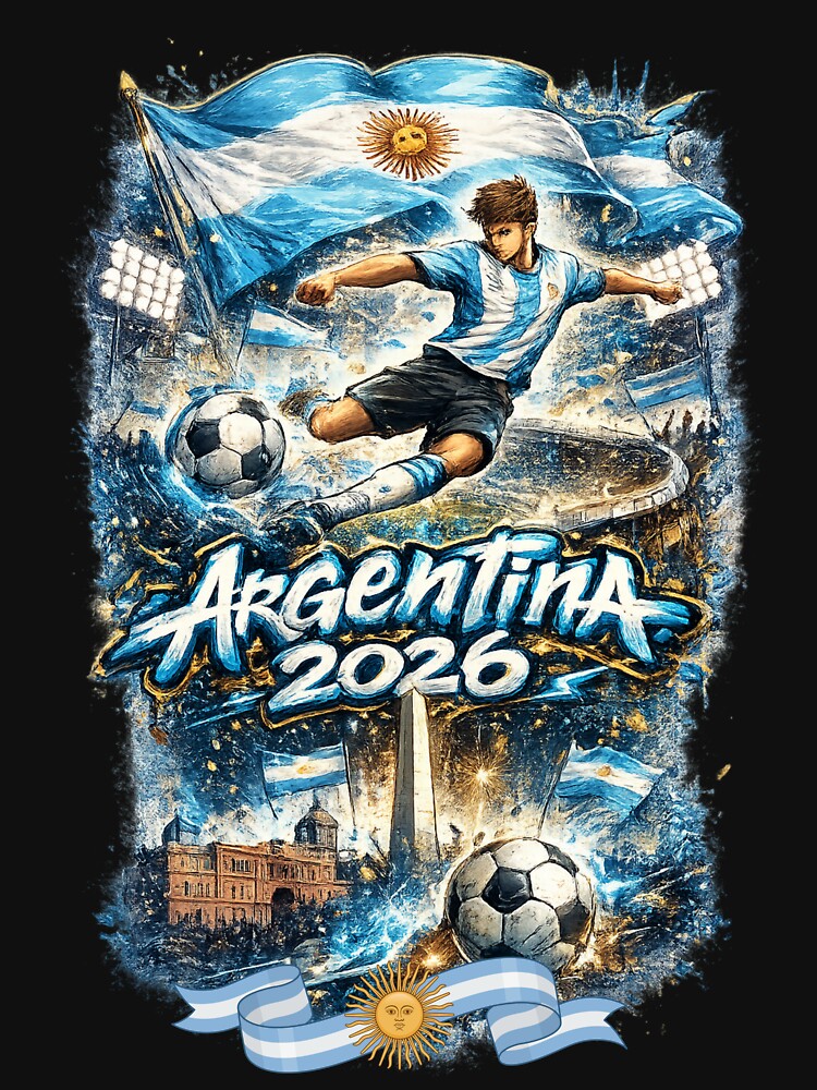 Argentina Football 2026 Street Graffiti – Champion Fan Merchandise ver 1 by CosmicNook1