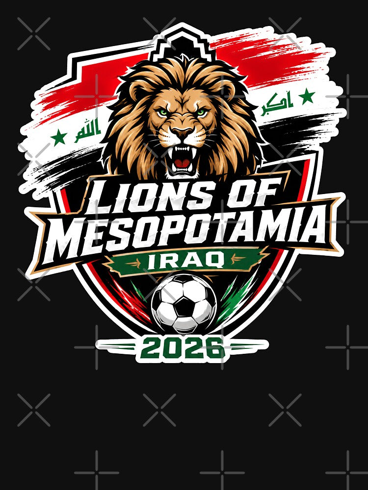 Iraq 2026 Lions Football Crest by RedCircleArt