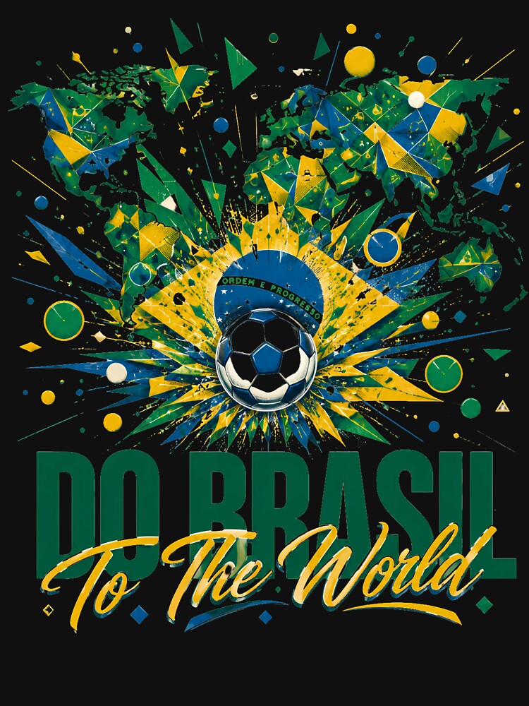 DO BRASIL To The World Brazil Soccer Graphic | Brazilian Football Fan Art | World Cup 2026 Inspired by rebuZZ-Apparels-The Minimalistic Buzz