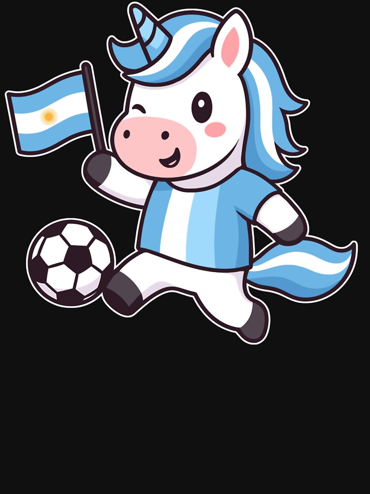 Argentina Unicorn Soccer – Playful Football Design by Serbin