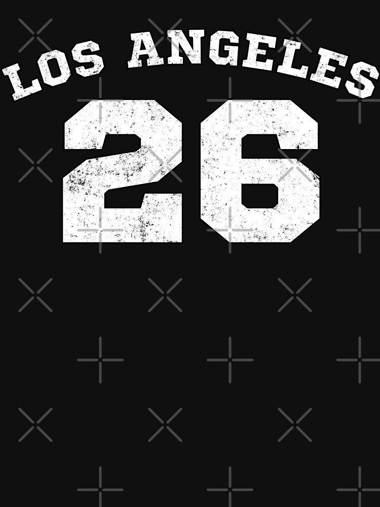 Los Angeles 2026 Vintage Distressed Soccer Football Design by BluecidDesign