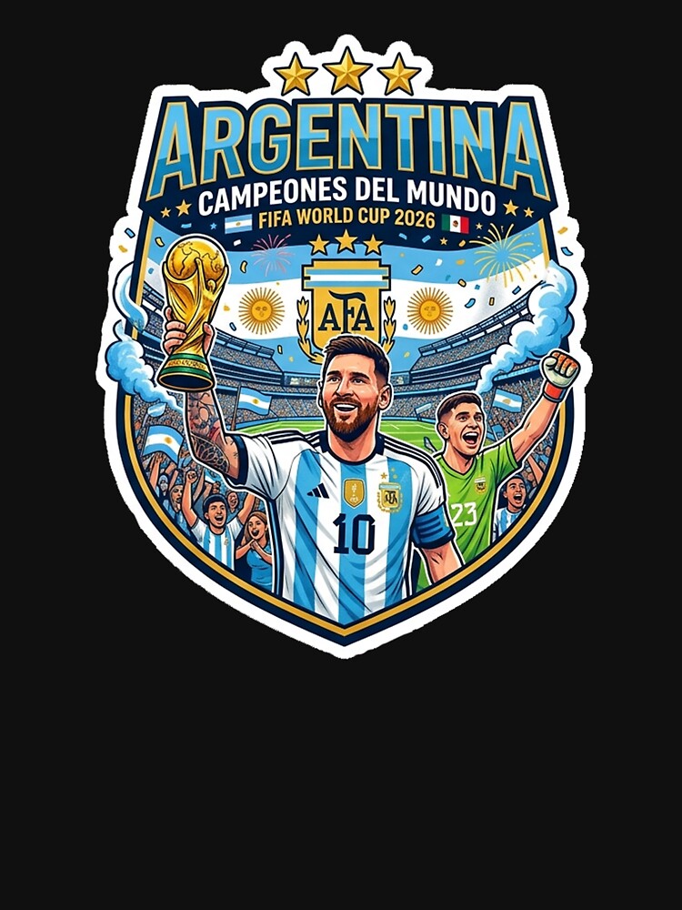 Argentina Campeones Del Mundo 2026 | Messi World Cup Champion Fan Art | Argentina Football Sticker by iamamiraj