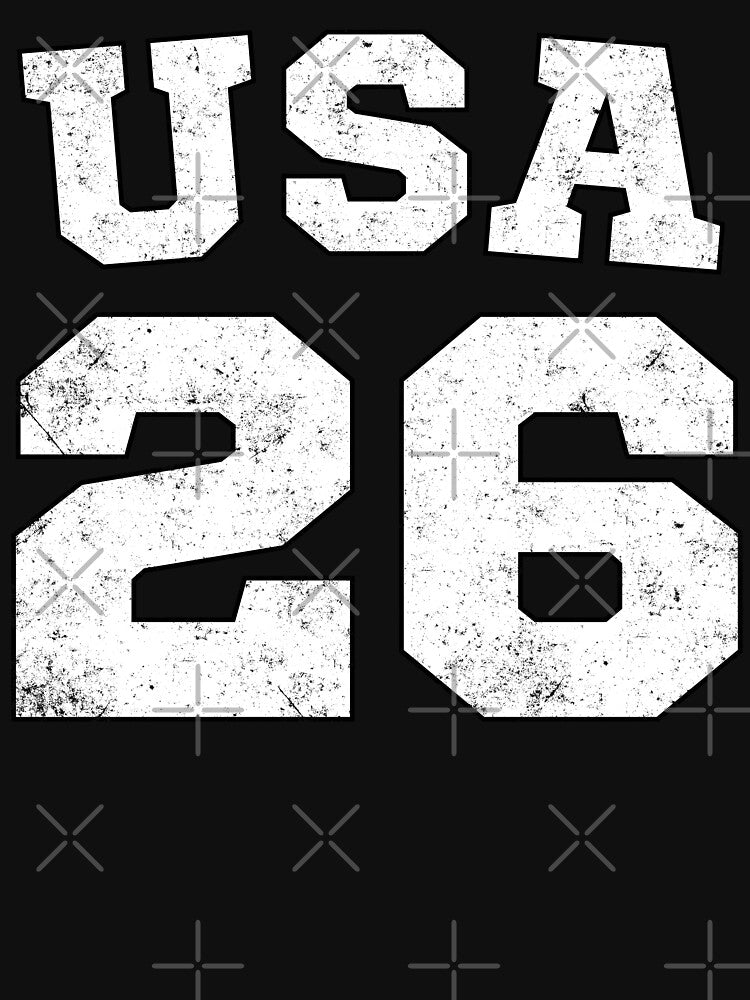 USA 2026 Vintage Distressed Soccer Football Design by BluecidDesign