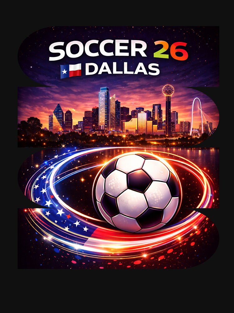 Dallas Soccer 2026 Shirt, Soccer 26 Dallas TX Fan Tee, Dallas Texas Soccer Graphic by MK-Charlie