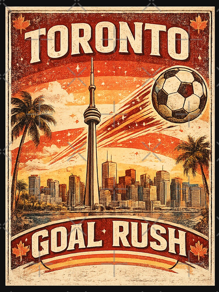 Toronto Goal Rush Retro CN Tower Soccer Shirt | Vintage Canada Travel Design by Globalcitytees