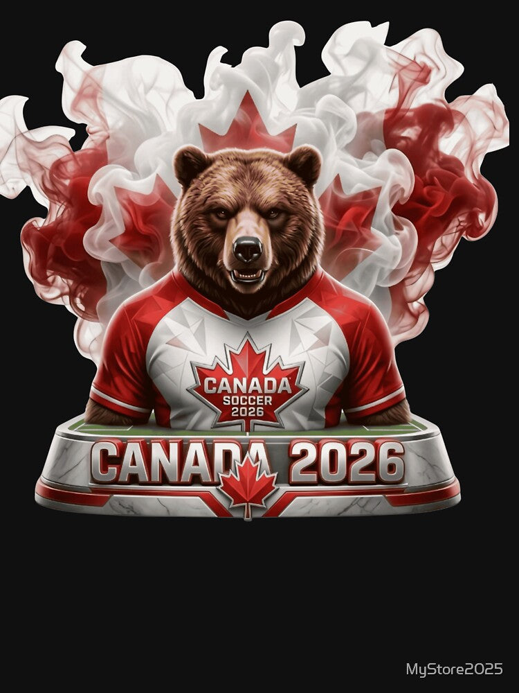 Canada Soccer Bear Mascot 2026 - Canadian Football Pride 3D by MyStore2025