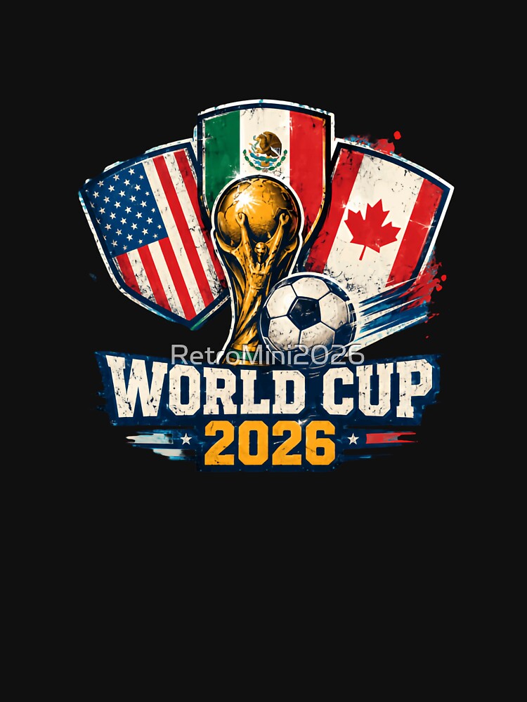 World Cup 2026 USA Mexico Canada Host Nations Football Soccer Fans by RetroMini2026