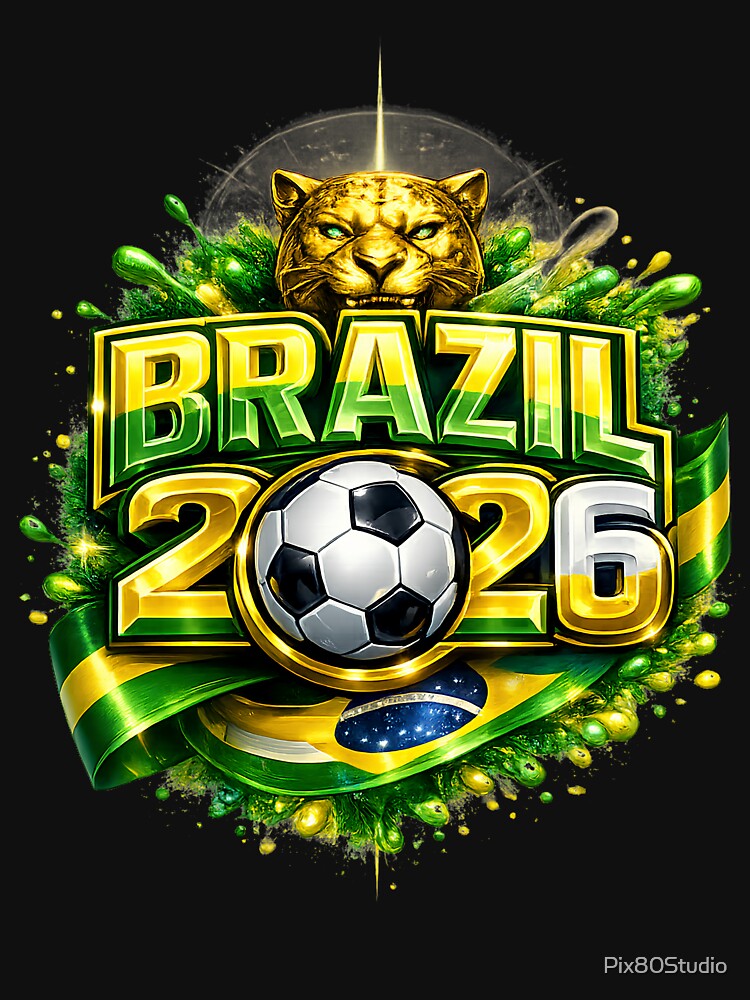 Brazil 2026 World Cup Soccer Graphic by Pix80Studio