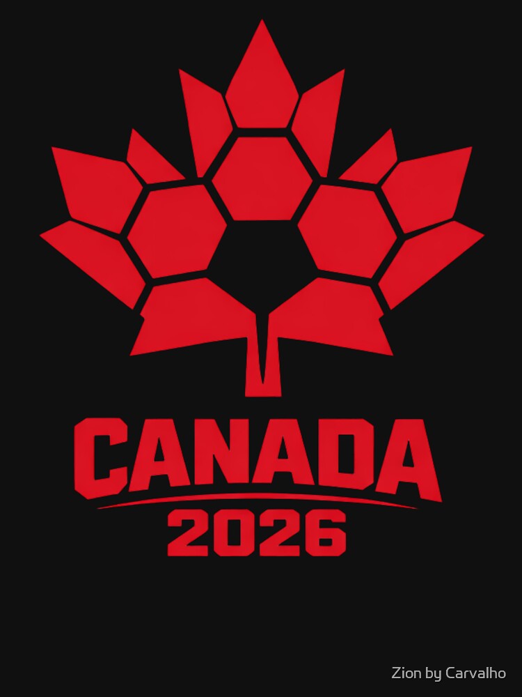 Canada 2026 World Cup T-Shirt - Maple Leaf Soccer Ball - Canadian Football Fan Tee by Zion by Carvalho