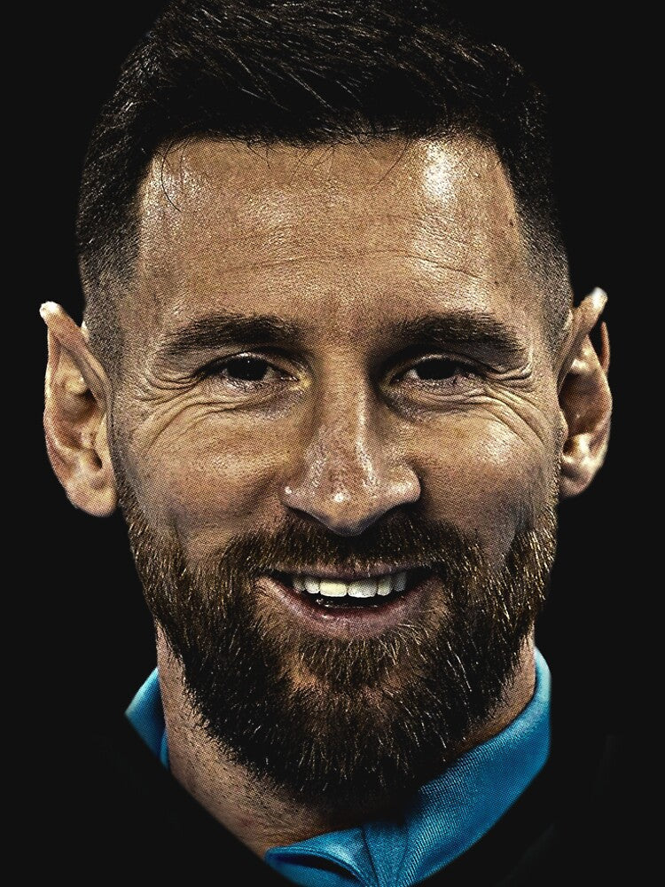 Messi Iconic Smile - Streetwear Style Portrait by biribiridesigns