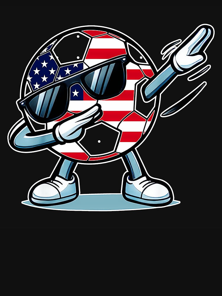 USA Soccer Ball Dabbing Patriot by QuentinHarrow