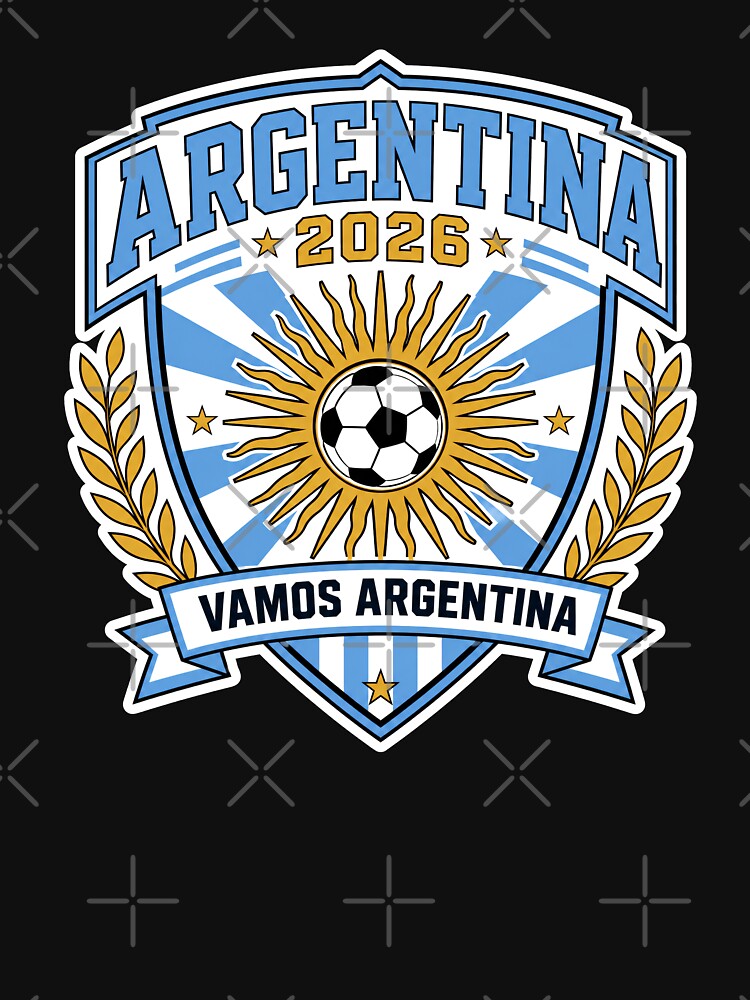 Argentina 2026 Sun Football Crest by RedCircleArt