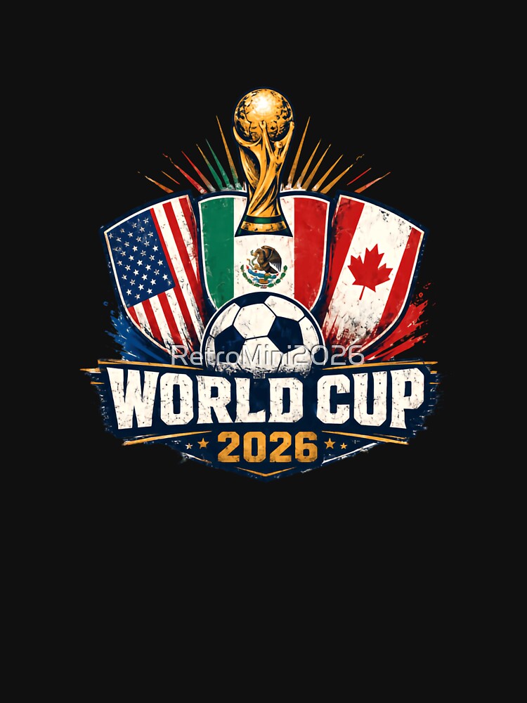 World Cup 2026 Football Soccer USA Mexico Canada Host Nations Fan by RetroMini2026