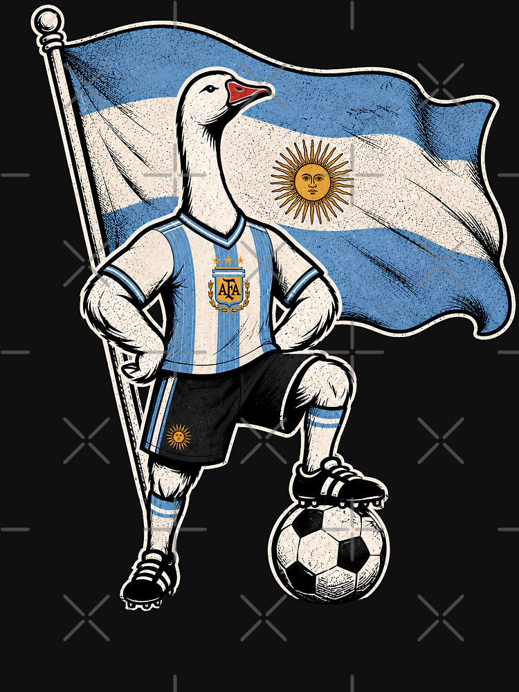 Argentina Soccer Goose – Patriotic Football Fan by THREE LITTLE BEANS