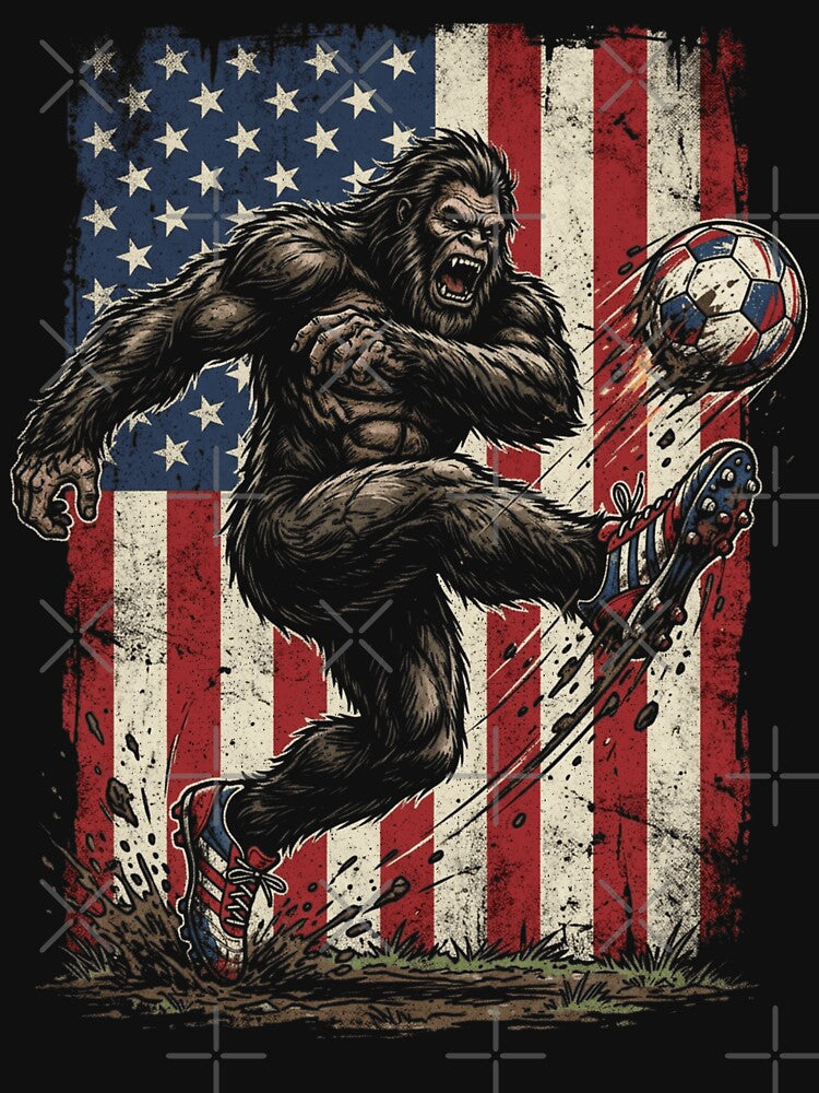 Patriotic Bigfoot Soccer Player Team USA 2026 by legendaryskins
