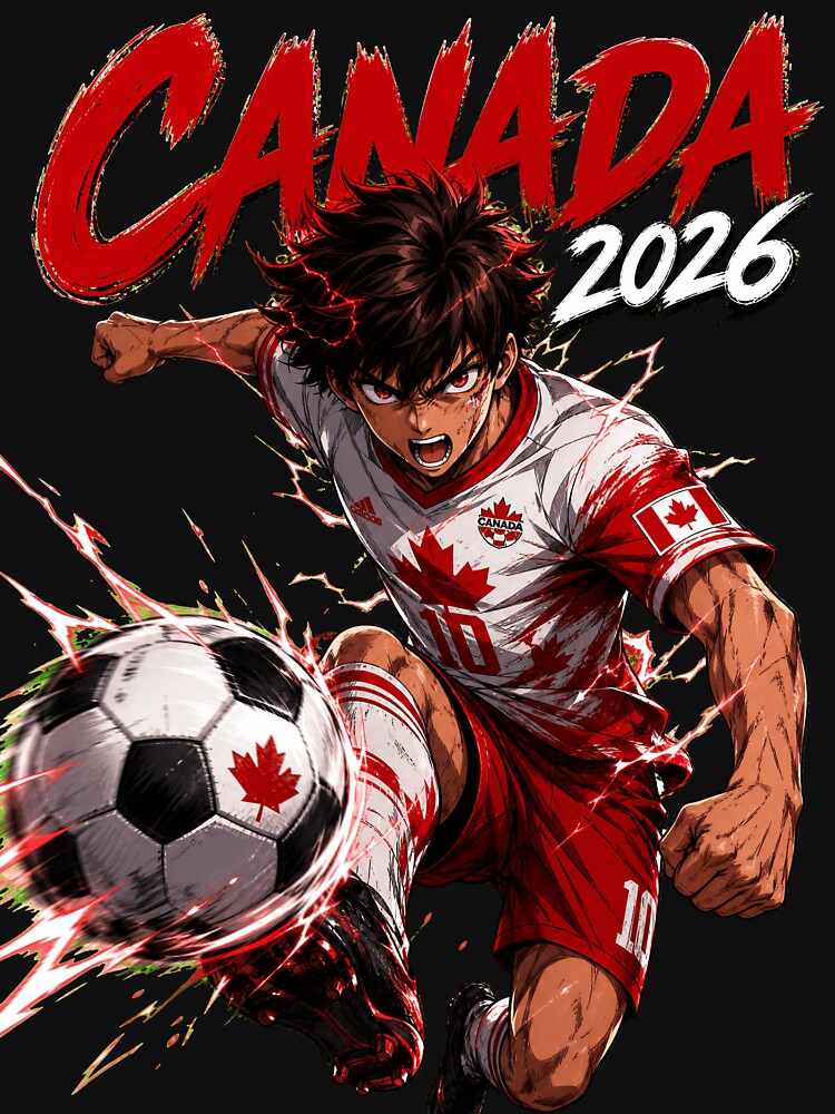 Intense Canada Anime Soccer Striker - World Cup 2026 by Senpai Syndicate