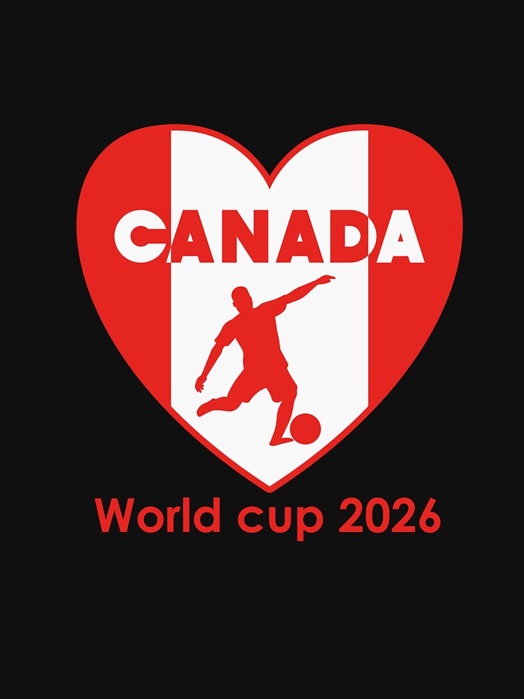 Canada Soccer Flag Heart Silhouette World Cup 2026 by topprinting
