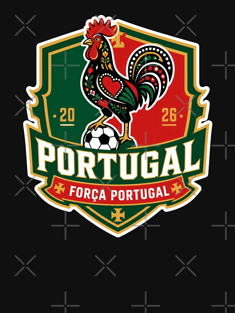 Portugal 2026 Rooster Football Crest by RedCircleArt