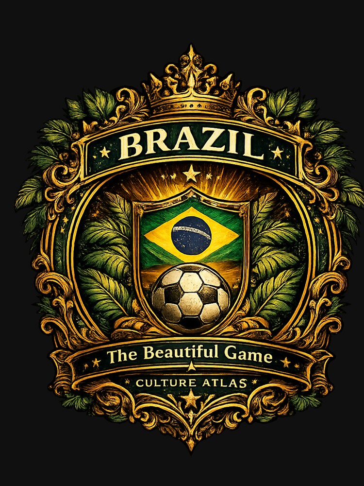 Luxury Brazil Soccer Emblem - The Beautiful Game Vintage Crest by Culture Atlas
