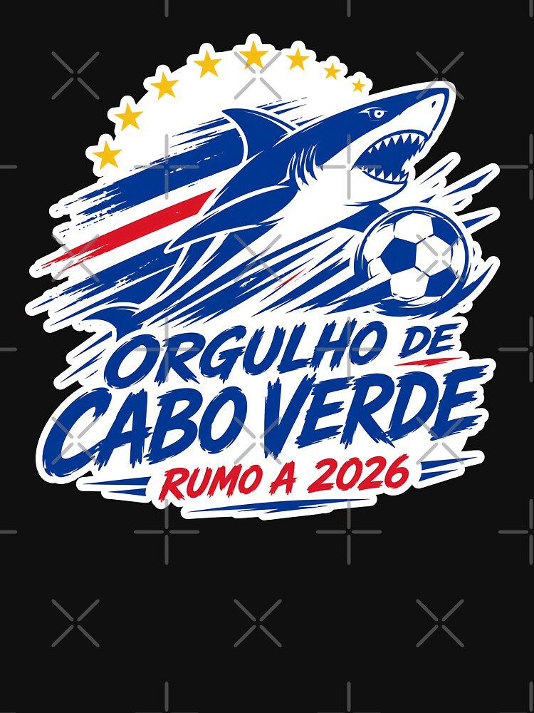 Cape Verde 2026 Shark Football Design by RedCircleArt