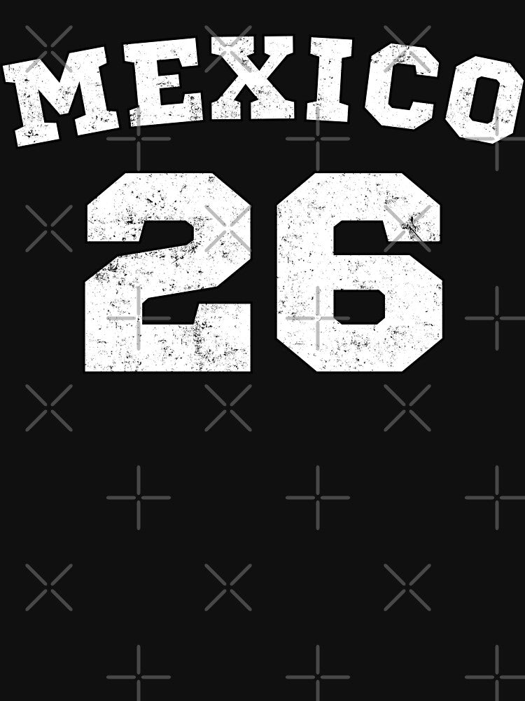 Mexico 2026 Vintage Distressed Soccer Football Design by BluecidDesign