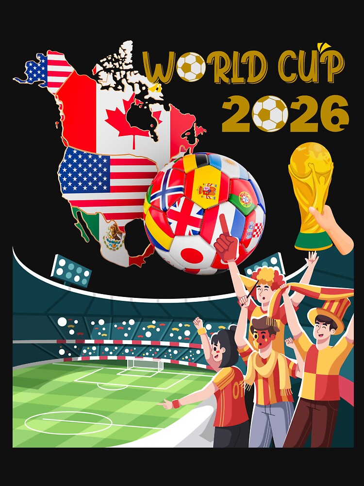 World Cup 2026 Soccer Shirt, North America Football Tournament Tee, United States Canada Mexico 2026 Stadium Fan Gear, International Soccer Soccer Ball Graphic by E20STUDIO