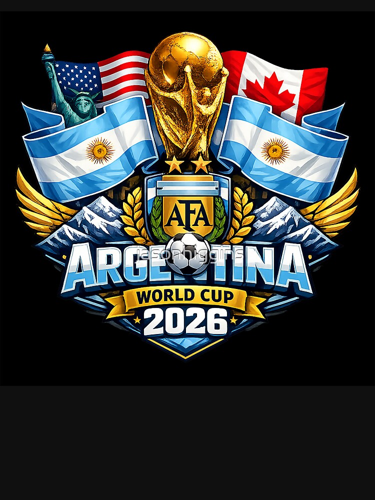 Argentina Football Passion 2026 Retro Fan Art by jasonhiggins