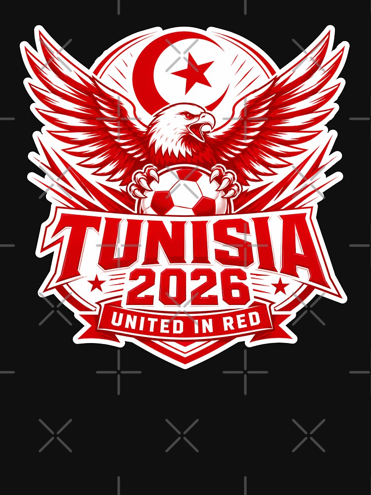 Tunisia 2026 United Red Football Crest by RedCircleArt