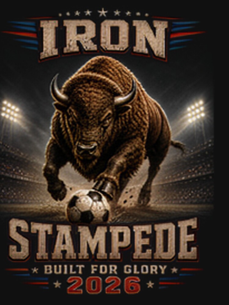Iron Stampede Built For Glory 2026 Bison Soccer Fan Shirt | Patriotic American Sports Mascot by Prime legend