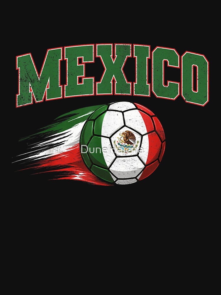 Mexico Football Soccer Ball Motion Flag Team Pride Sports Fan Design by DuneHaicna