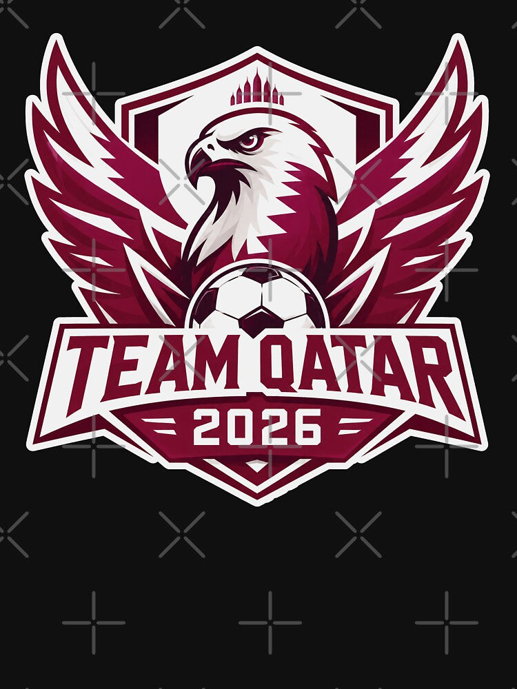 Qatar 2026 Falcon Football Crest by RedCircleArt