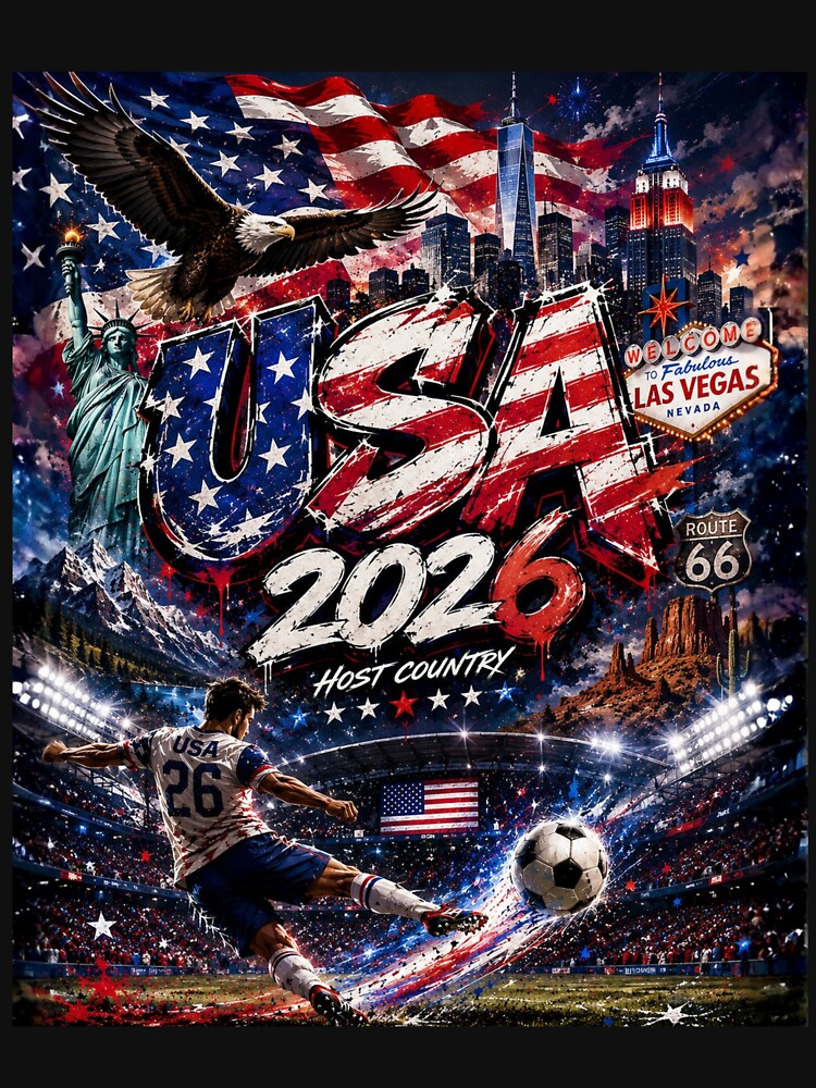 World Cup 2026 USA Soccer Merch | Football Fan Gear | USA Sports Apparel Tee ver 1 by CosmicNook1