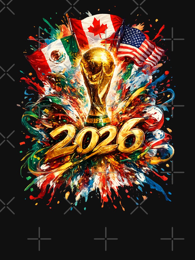 World Cup 2026 North America - USA Canada Mexico Paint Splatter Art by saamessart